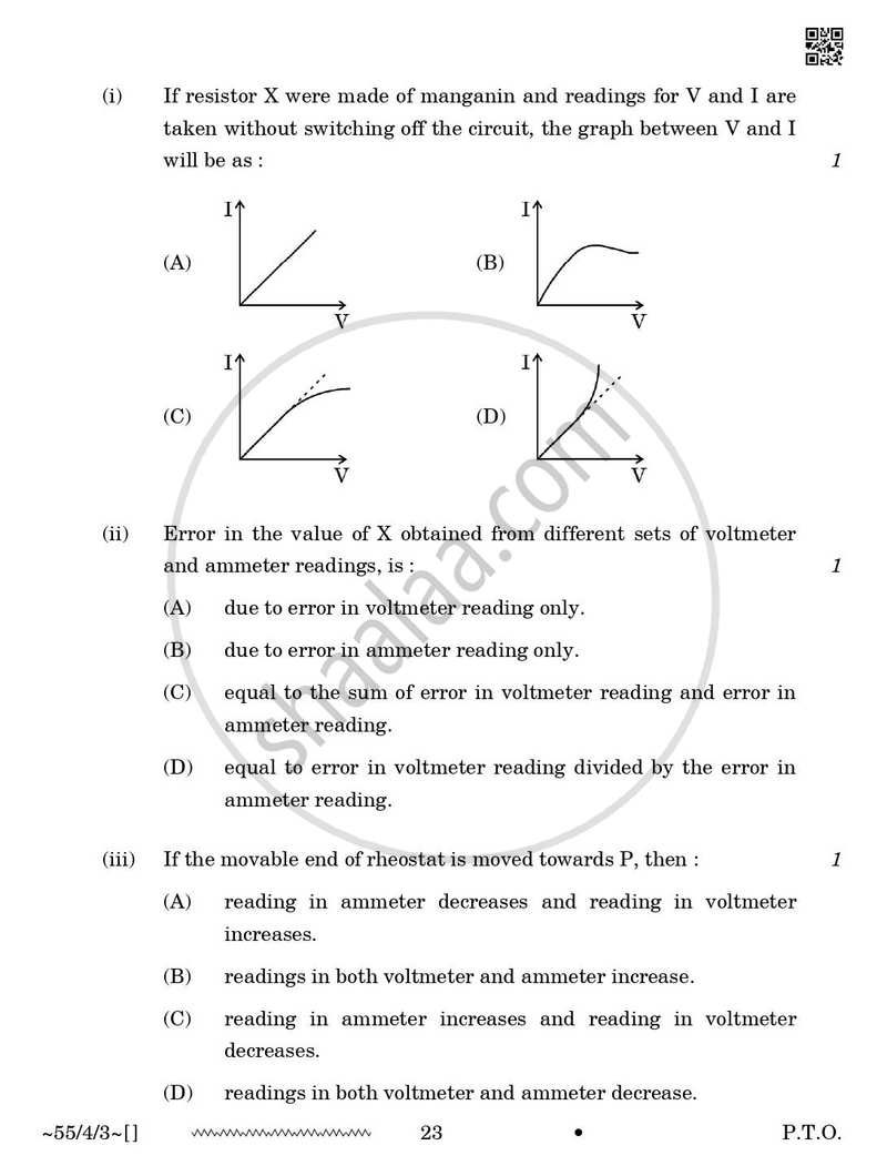 Physics 2025-2026 - CBSE 12th - Class 12 - CBSE (Central Board of Secondary Education) question paper with PDF download