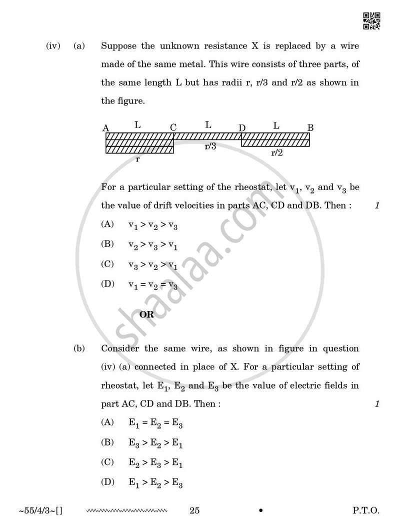 Physics 2025-2026 - CBSE 12th - Class 12 - CBSE (Central Board of Secondary Education) question paper with PDF download