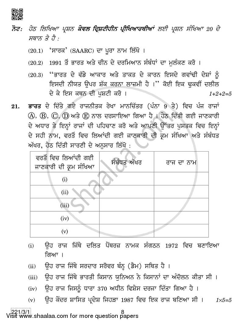 Political Science 2018-2019 - CBSE 12th - Class 12 - CBSE (Central Board of Secondary Education) question paper with PDF download