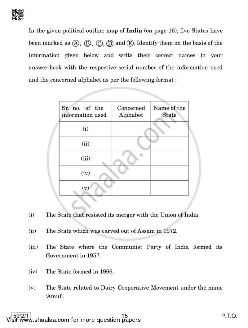 Political Science 2018-2019 - CBSE 12th - Class 12 - CBSE (Central Board of Secondary Education) question paper with PDF download