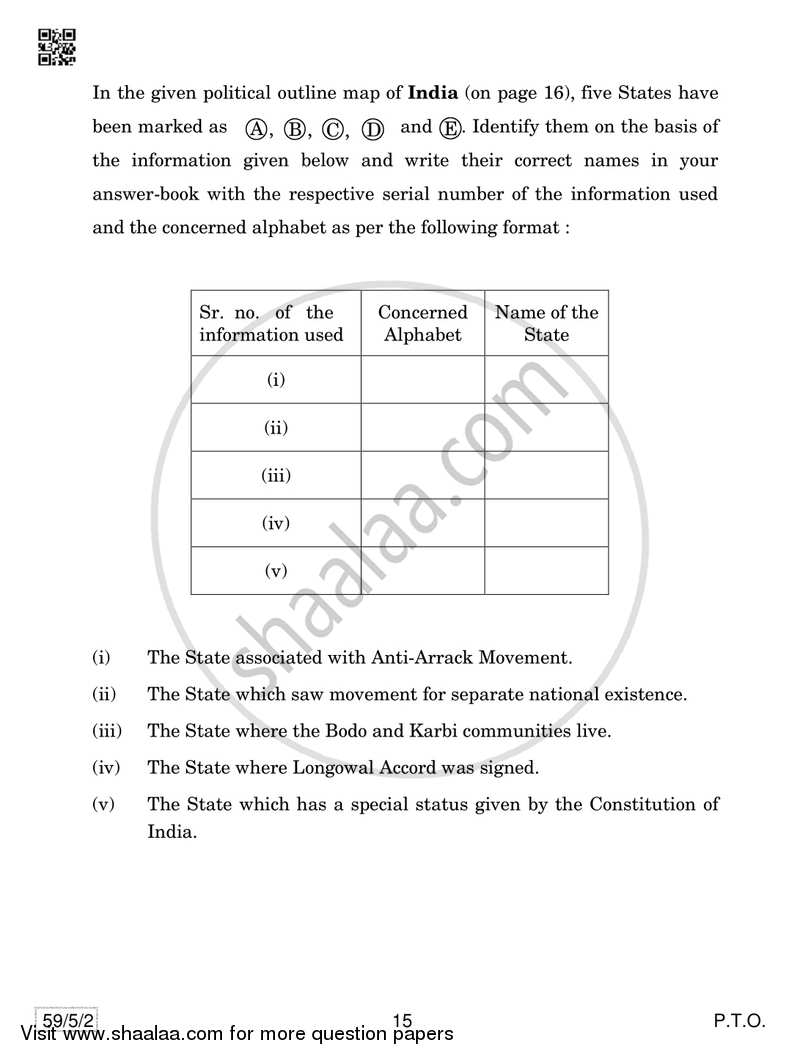 Political Science 2018-2019 - CBSE 12th - Class 12 - CBSE (Central Board of Secondary Education) question paper with PDF download
