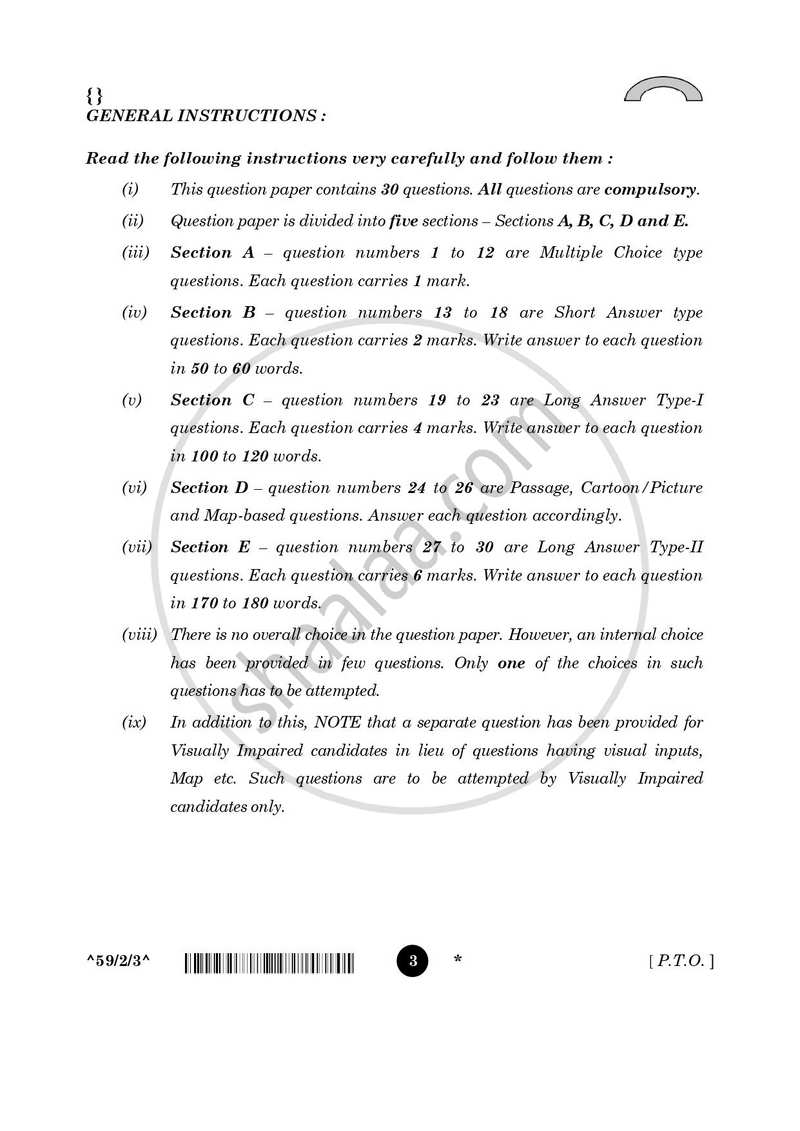 Political Science 2025-2026 - CBSE 12th - Class 12 - CBSE (Central Board of Secondary Education) question paper with PDF download