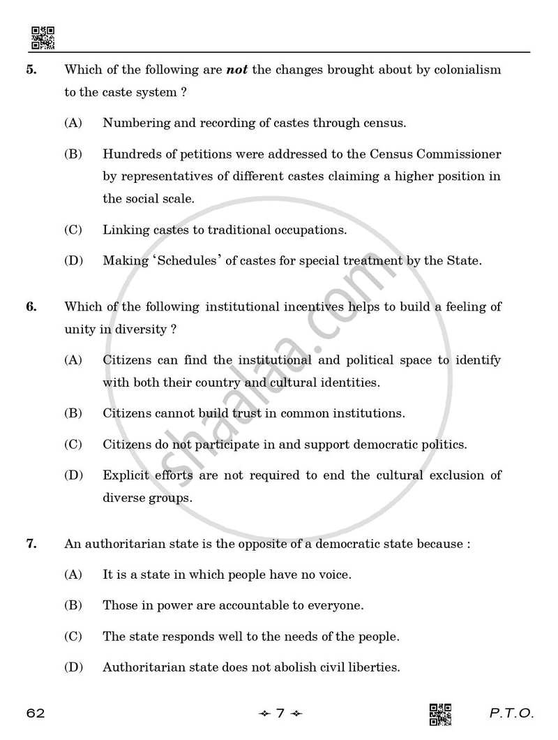 Sociology 2025-2026 - CBSE 12th - Class 12 - CBSE (Central Board of Secondary Education) question paper with PDF download