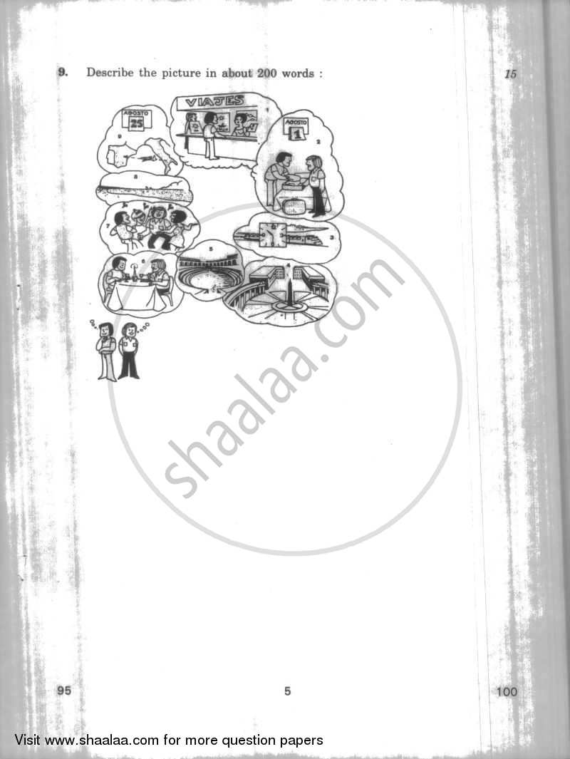 Spanish 2009-2010 - CBSE 12th - Class 12 - CBSE (Central Board of Secondary Education) question paper with PDF download