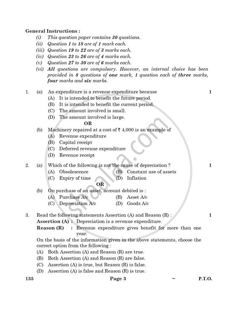 Elements of Book-keeping and Accountancy 2024-2025 Class 10 - CBSE (Central Board of Secondary Education) question paper with PDF download