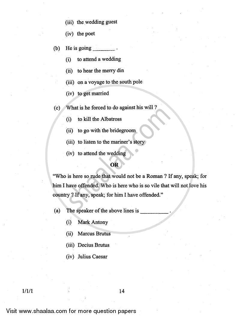 English Communicative 2010-2011 Class 10 - CBSE (Central Board of Secondary Education) question paper with PDF download