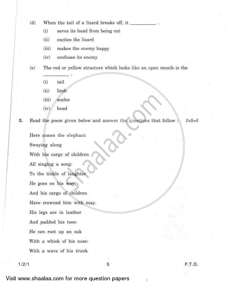 English Communicative 2011-2012 Class 10 - CBSE (Central Board of Secondary Education) question paper with PDF download