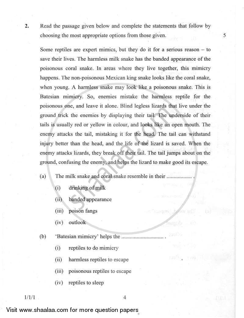 English Communicative 2011-2012 Class 10 - CBSE (Central Board of Secondary Education) question paper with PDF download