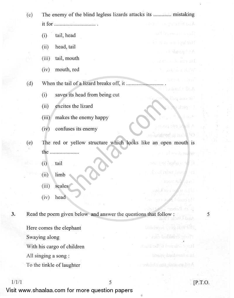 English Communicative 2011-2012 Class 10 - CBSE (Central Board of Secondary Education) question paper with PDF download