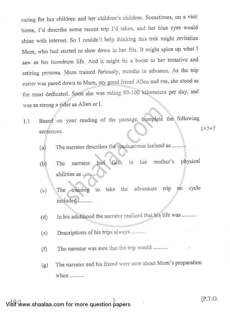 English Communicative 2012-2013 Class 10 - CBSE (Central Board of Secondary Education) question paper with PDF download