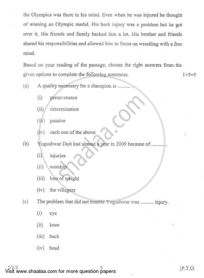 English Communicative 2012-2013 Class 10 - CBSE (Central Board of Secondary Education) question paper with PDF download