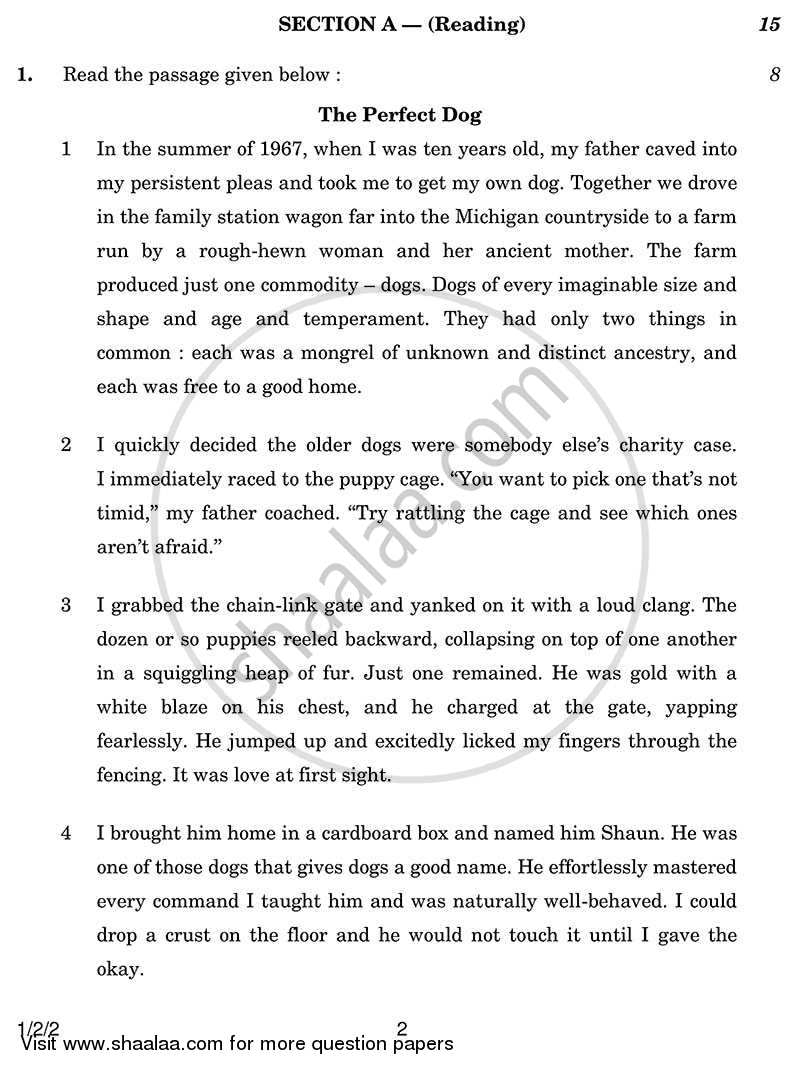 English Communicative 2013-2014 Class 10 - CBSE (Central Board of Secondary Education) question paper with PDF download