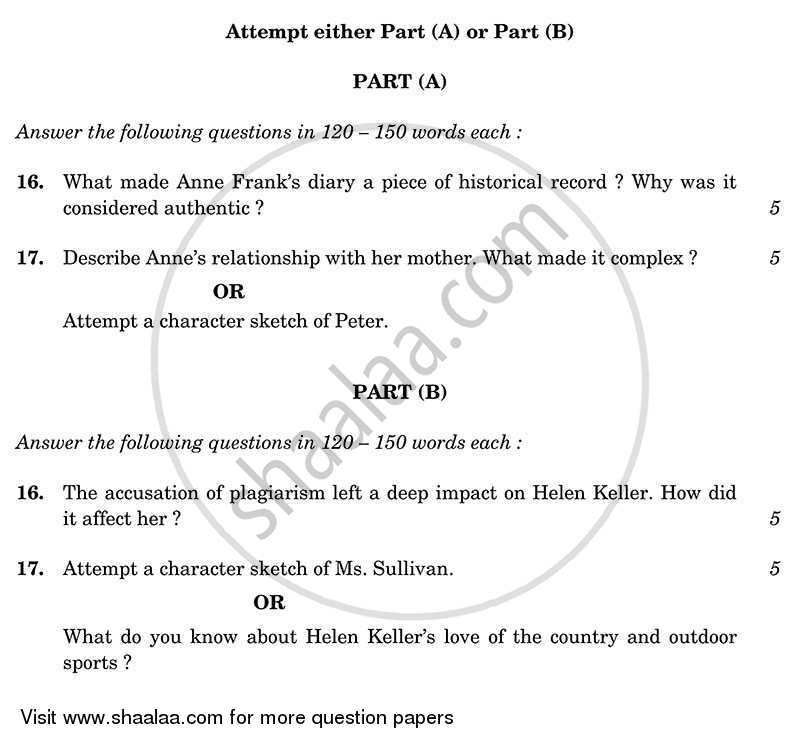 English Communicative 2013-2014 Class 10 - CBSE (Central Board of Secondary Education) question paper with PDF download