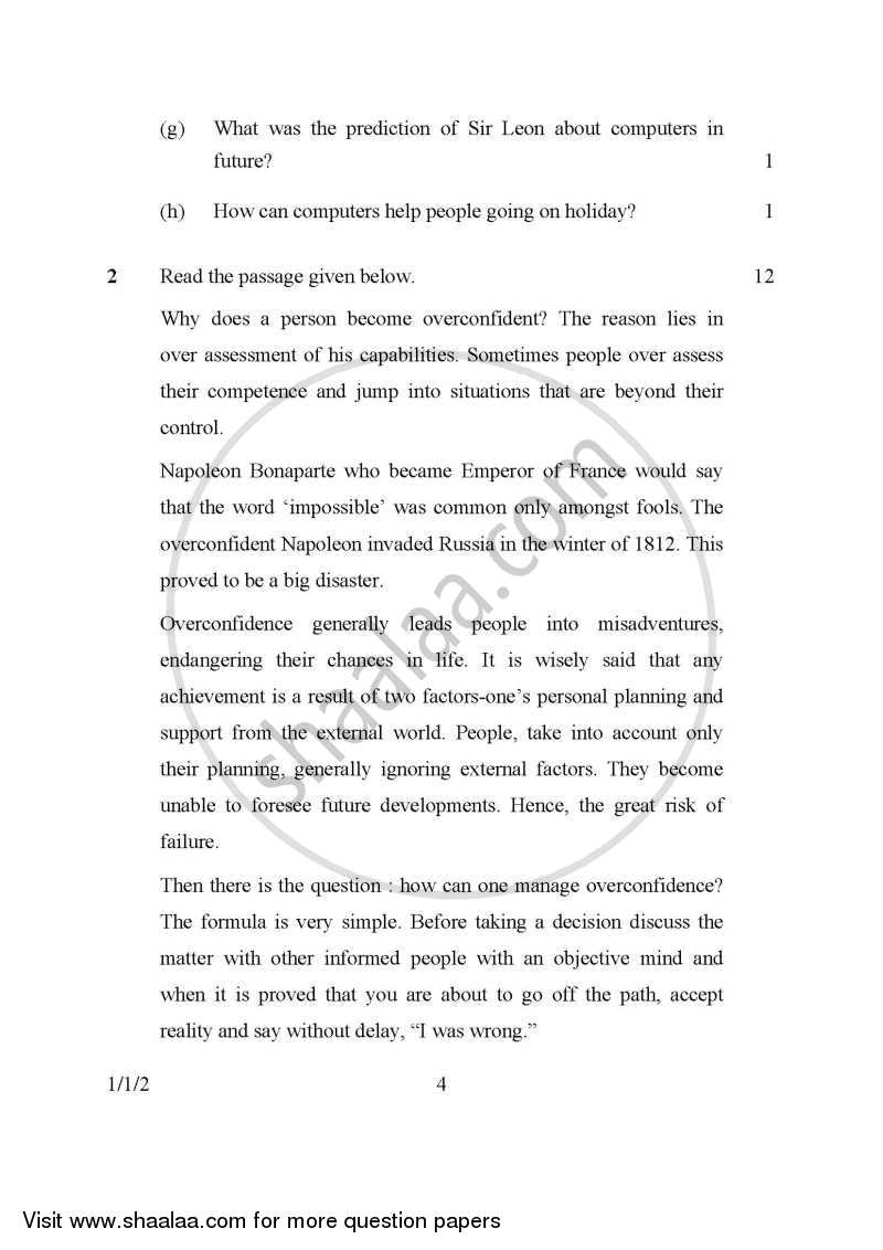 English Communicative 2015-2016 Class 10 - CBSE (Central Board of Secondary Education) question paper with PDF download