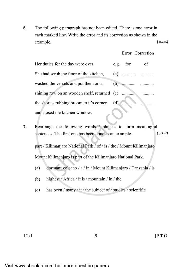 English Communicative 2016-2017 Class 10 - CBSE (Central Board of Secondary Education) question paper with PDF download