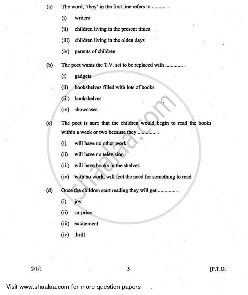 English - Language and Literature 2010-2011 Class 10 - CBSE (Central Board of Secondary Education) question paper with PDF download
