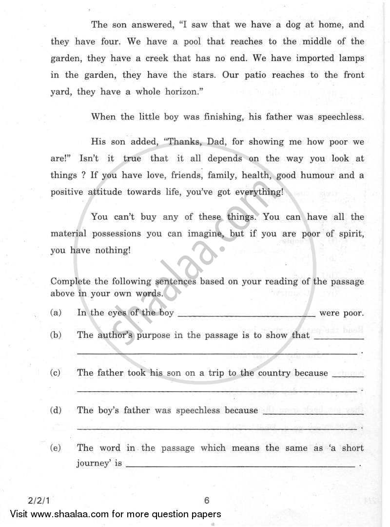 English - Language and Literature 2011-2012 Class 10 - CBSE (Central Board of Secondary Education) question paper with PDF download