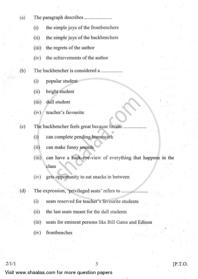 English - Language and Literature 2011-2012 Class 10 - CBSE (Central Board of Secondary Education) question paper with PDF download