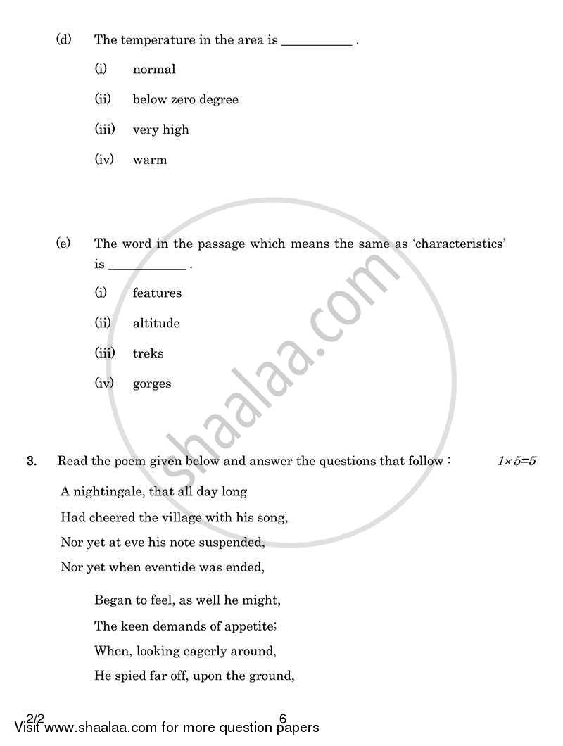 English - Language and Literature 2013-2014 Class 10 - CBSE (Central Board of Secondary Education) question paper with PDF download