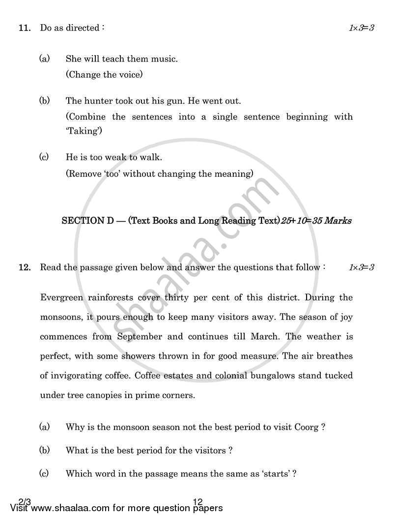 English - Language and Literature 2013-2014 Class 10 - CBSE (Central Board of Secondary Education) question paper with PDF download