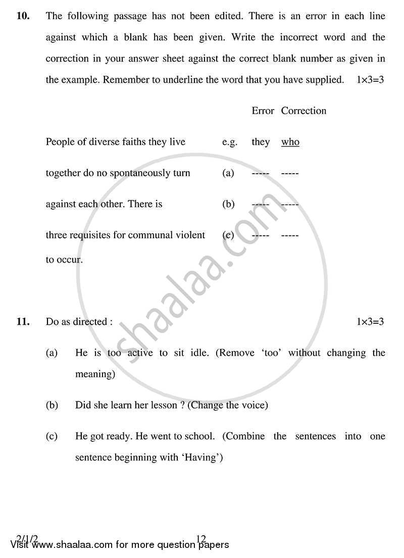 English - Language and Literature 2013-2014 Class 10 - CBSE (Central Board of Secondary Education) question paper with PDF download