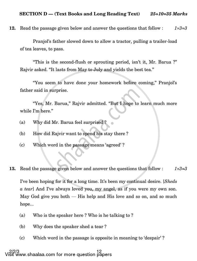 English - Language and Literature 2013-2014 Class 10 - CBSE (Central Board of Secondary Education) question paper with PDF download