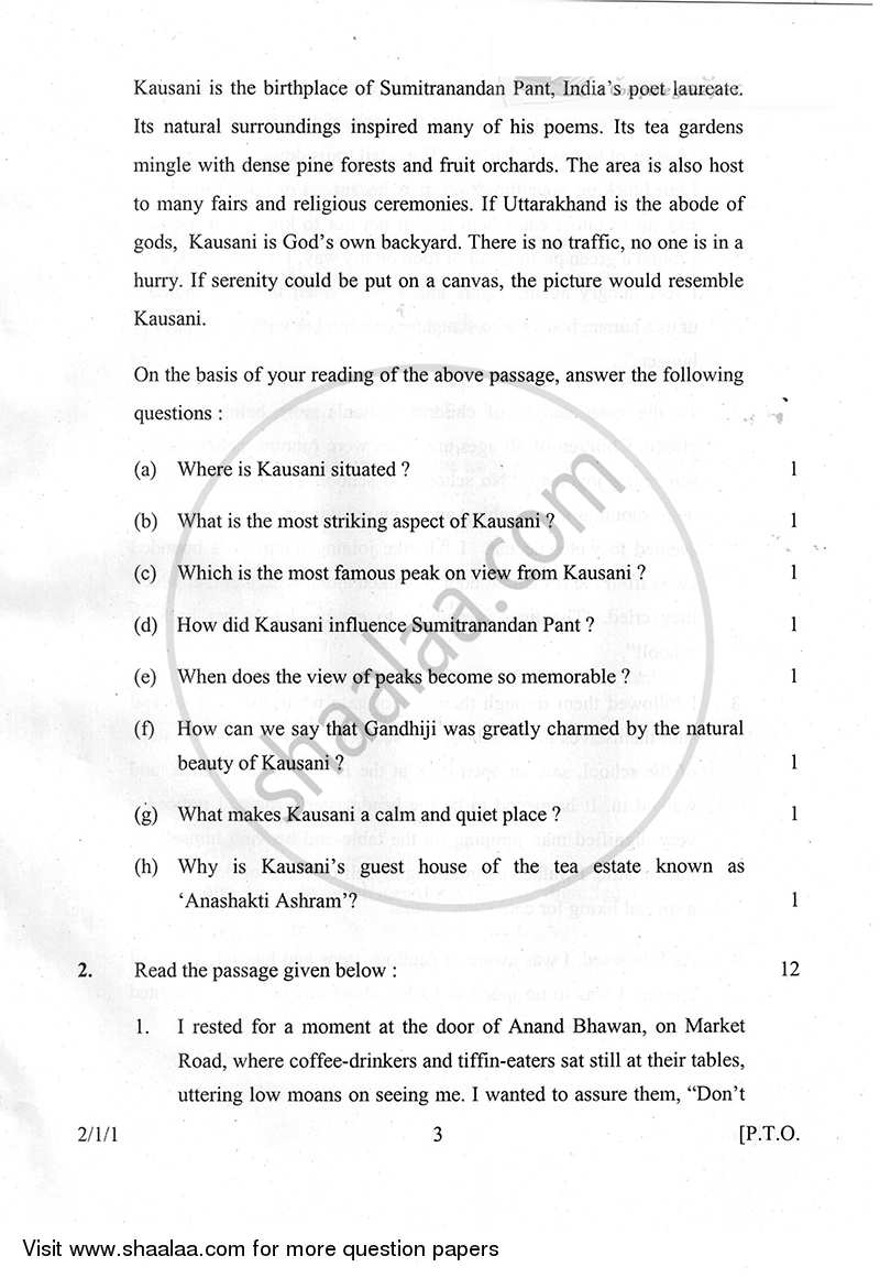 English - Language and Literature 2014-2015 Class 10 - CBSE (Central Board of Secondary Education) question paper with PDF download