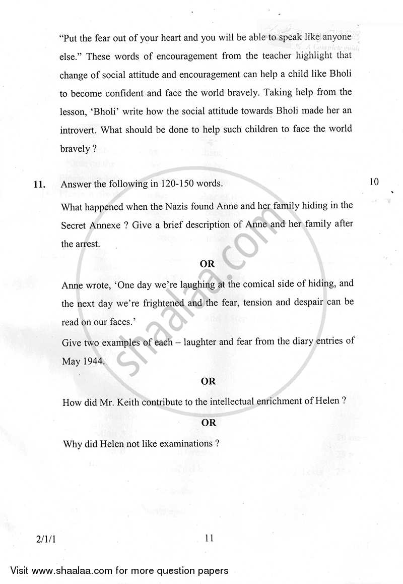 English - Language and Literature 2014-2015 Class 10 - CBSE (Central Board of Secondary Education) question paper with PDF download