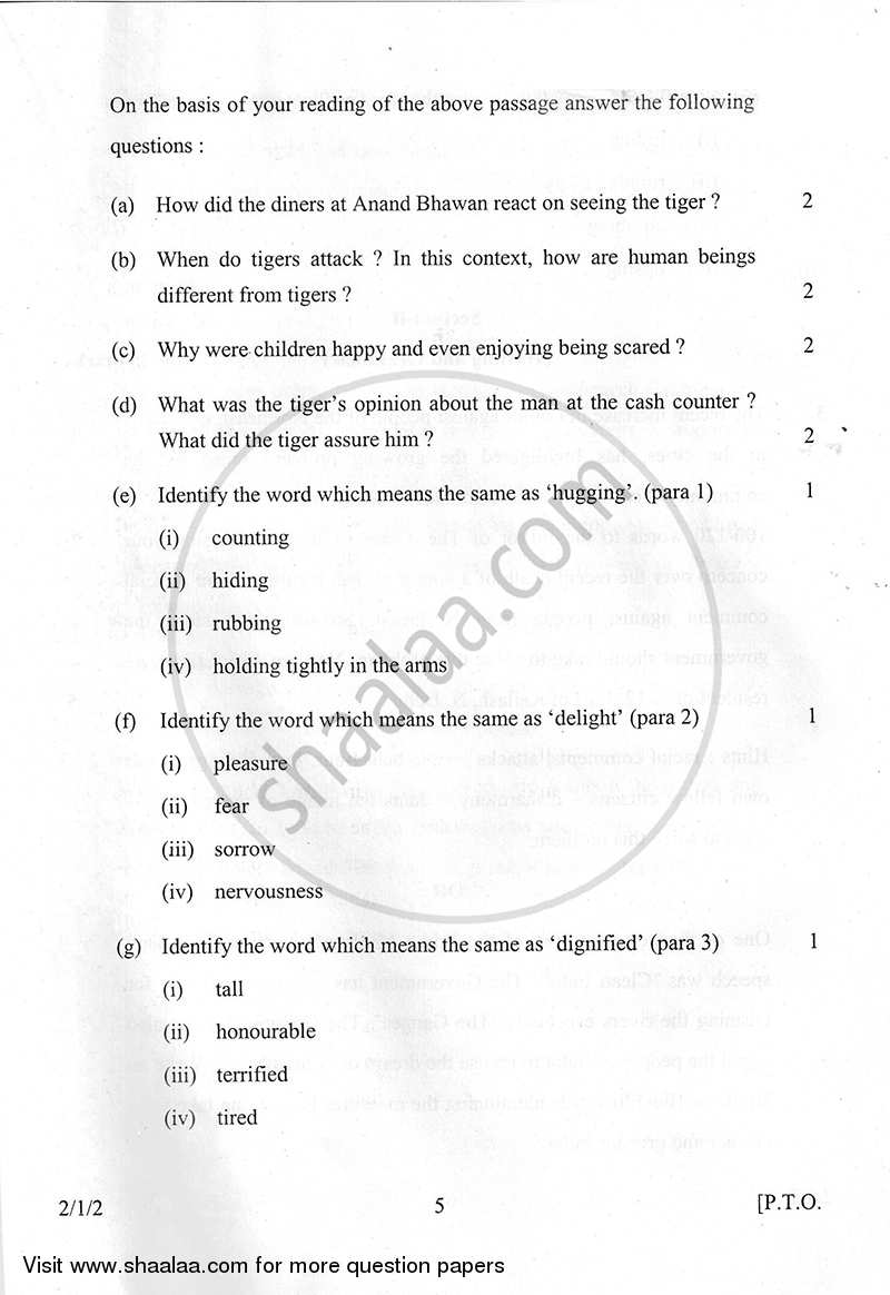 English - Language and Literature 2014-2015 Class 10 - CBSE (Central Board of Secondary Education) question paper with PDF download