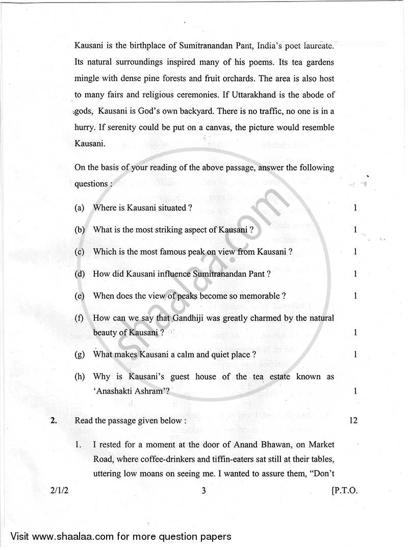 English - Language and Literature 2014-2015 Class 10 - CBSE (Central Board of Secondary Education) question paper with PDF download