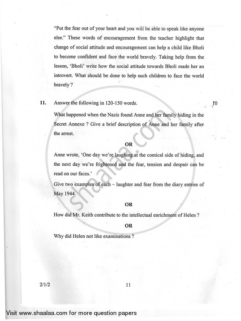 English - Language and Literature 2014-2015 Class 10 - CBSE (Central Board of Secondary Education) question paper with PDF download