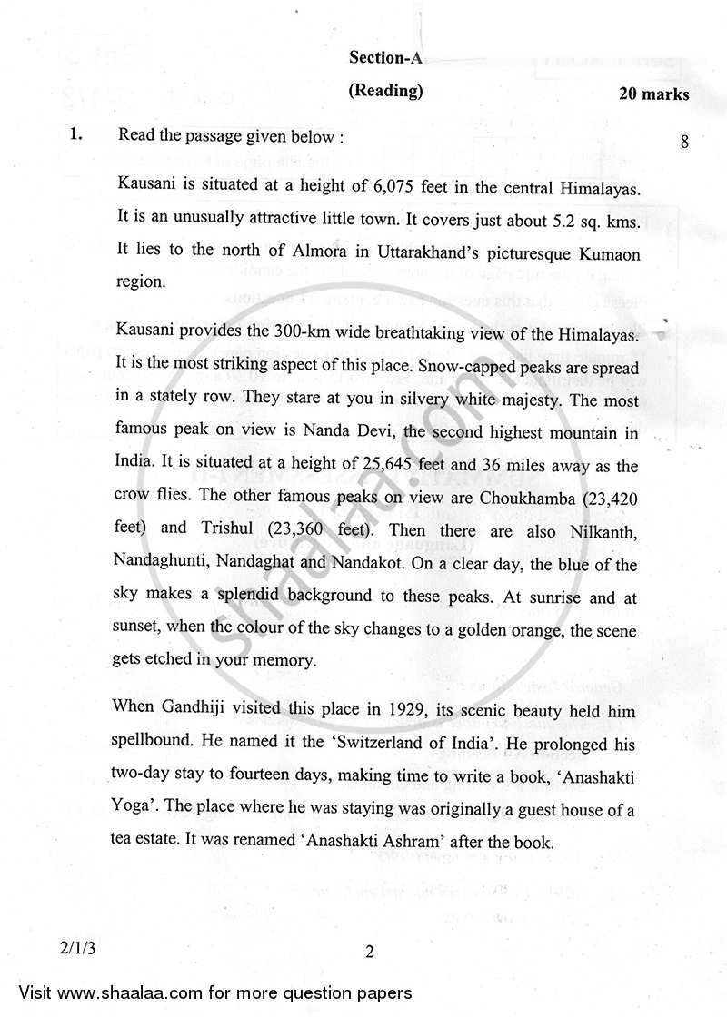 English - Language and Literature 2014-2015 Class 10 - CBSE (Central Board of Secondary Education) question paper with PDF download