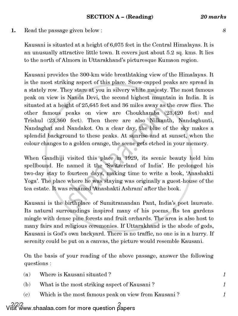 English - Language and Literature 2014-2015 Class 10 - CBSE (Central Board of Secondary Education) question paper with PDF download