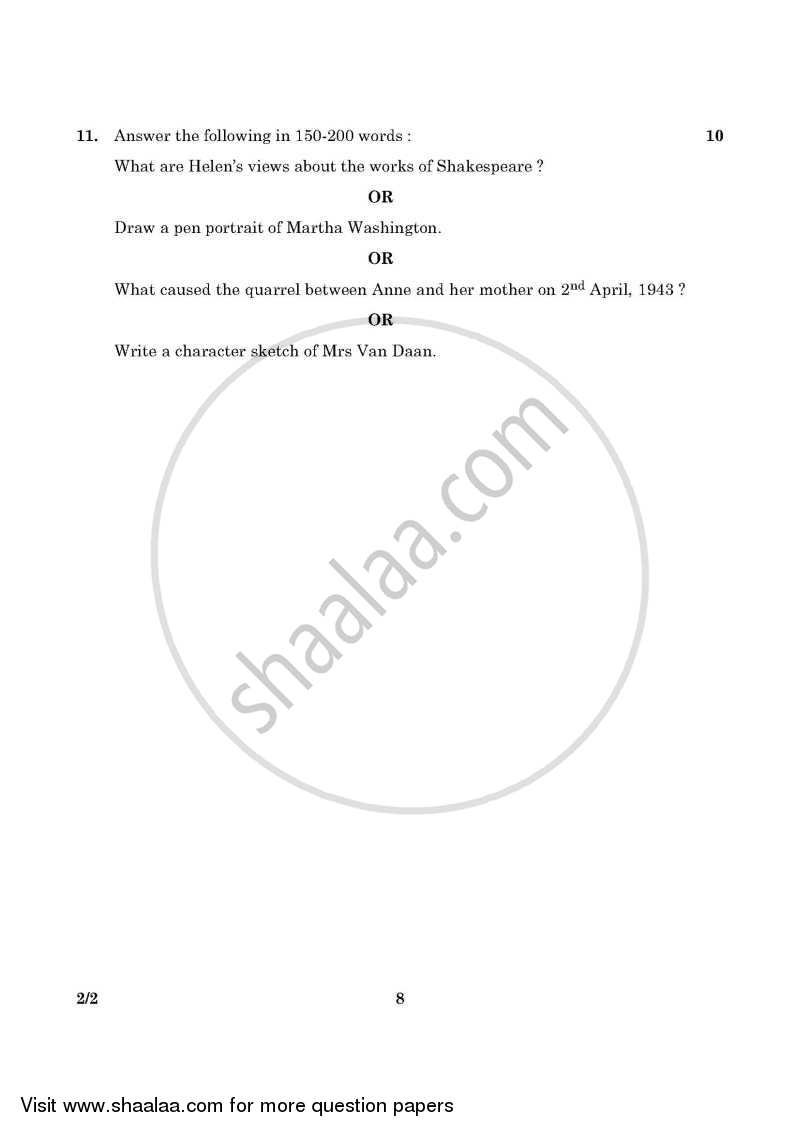 English - Language and Literature 2015-2016 Class 10 - CBSE (Central Board of Secondary Education) question paper with PDF download