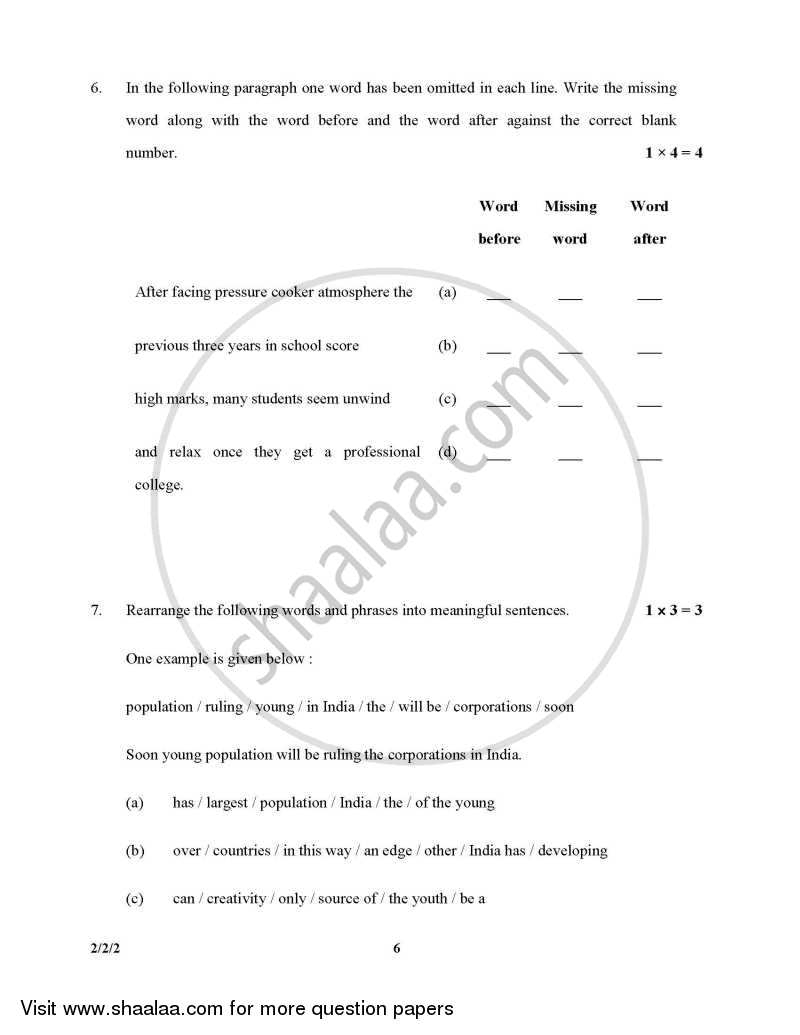 English - Language and Literature 2015-2016 Class 10 - CBSE (Central Board of Secondary Education) question paper with PDF download