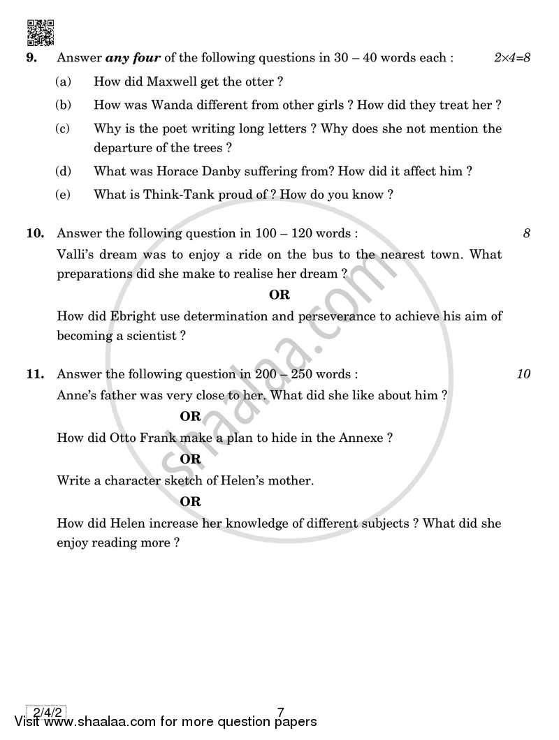 English - Language and Literature 2018-2019 Class 10 - CBSE (Central Board of Secondary Education) question paper with PDF download