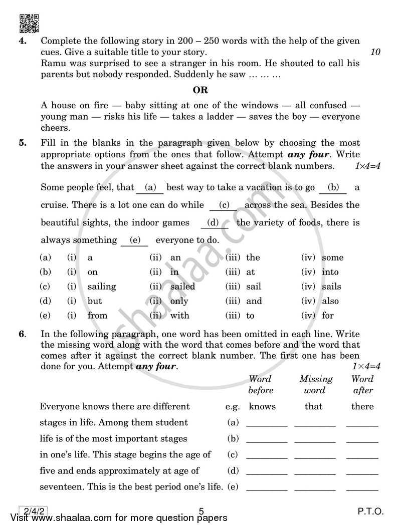 English - Language and Literature 2018-2019 Class 10 - CBSE (Central Board of Secondary Education) question paper with PDF download
