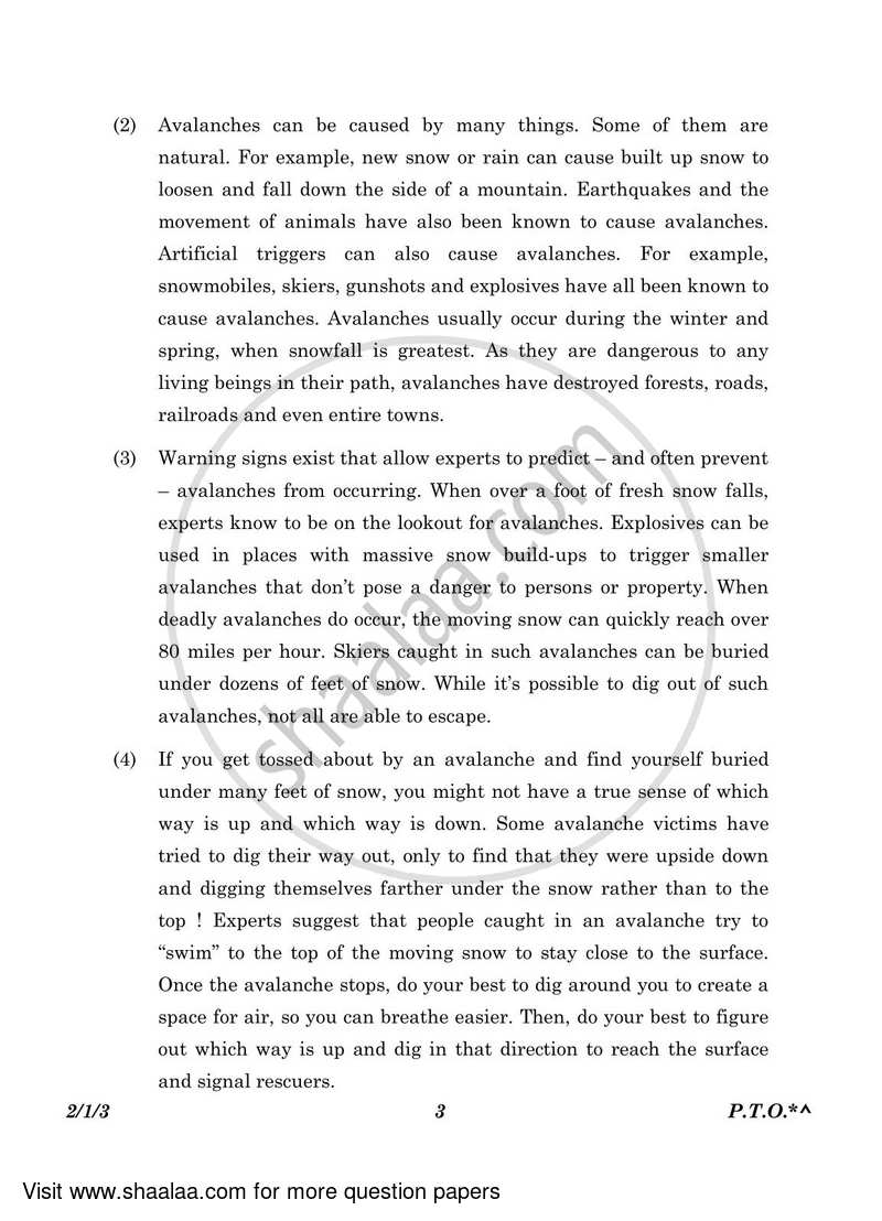 English - Language and Literature 2022-2023 Class 10 - CBSE (Central Board of Secondary Education) question paper with PDF download