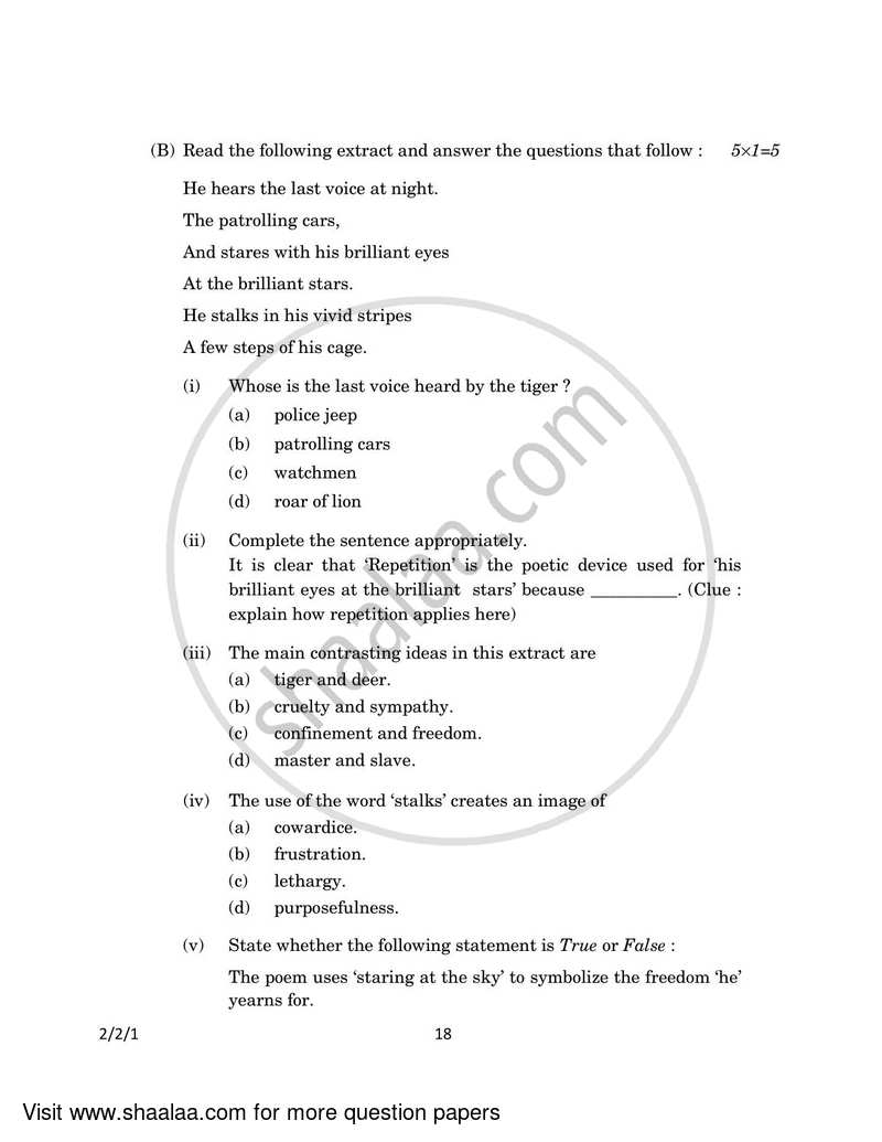 English - Language and Literature 2022-2023 Class 10 - CBSE (Central Board of Secondary Education) question paper with PDF download