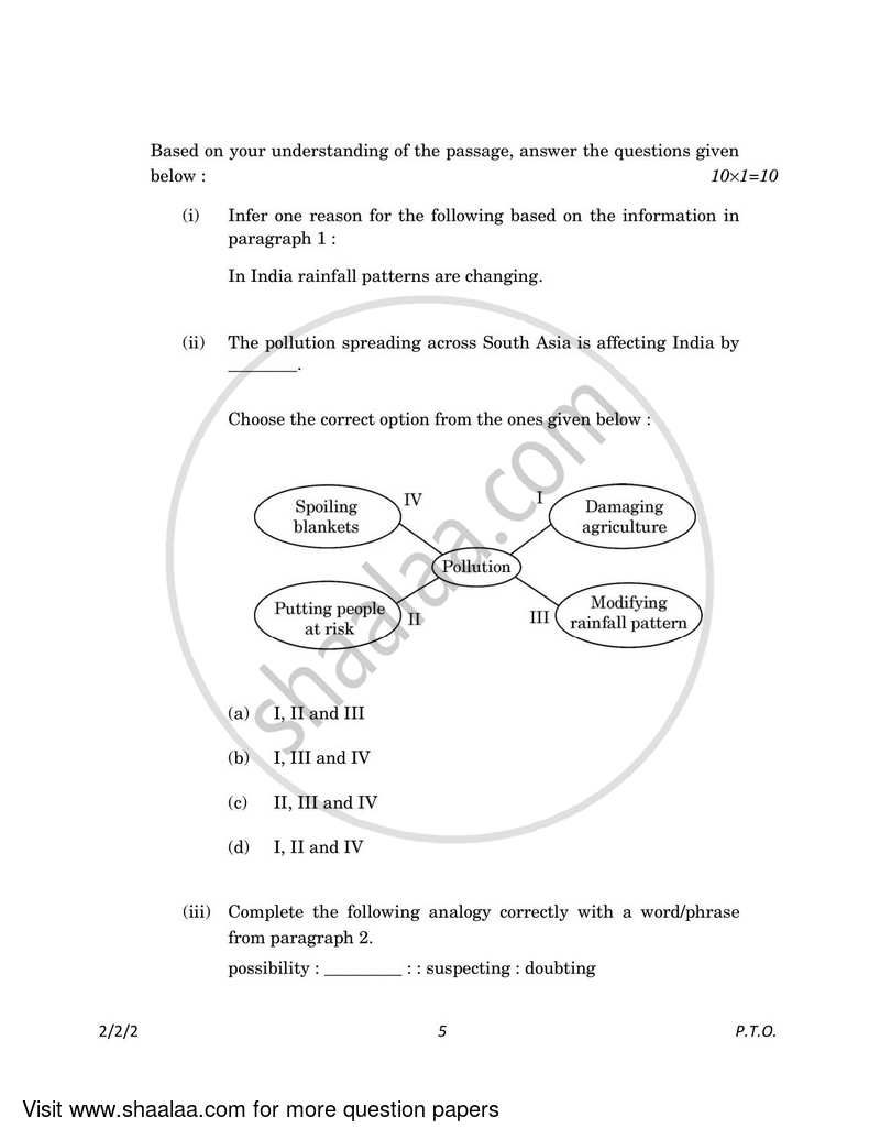 English - Language and Literature 2022-2023 Class 10 - CBSE (Central Board of Secondary Education) question paper with PDF download
