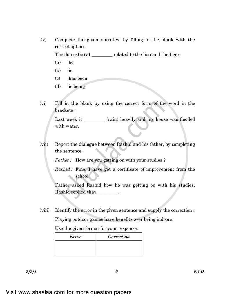 English - Language and Literature 2022-2023 Class 10 - CBSE (Central Board of Secondary Education) question paper with PDF download