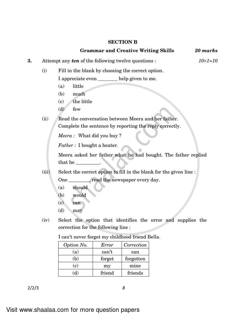 English - Language and Literature 2022-2023 Class 10 - CBSE (Central Board of Secondary Education) question paper with PDF download