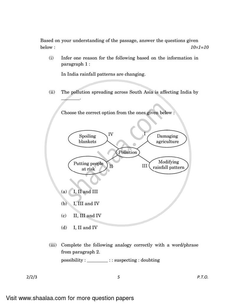 English - Language and Literature 2022-2023 Class 10 - CBSE (Central Board of Secondary Education) question paper with PDF download