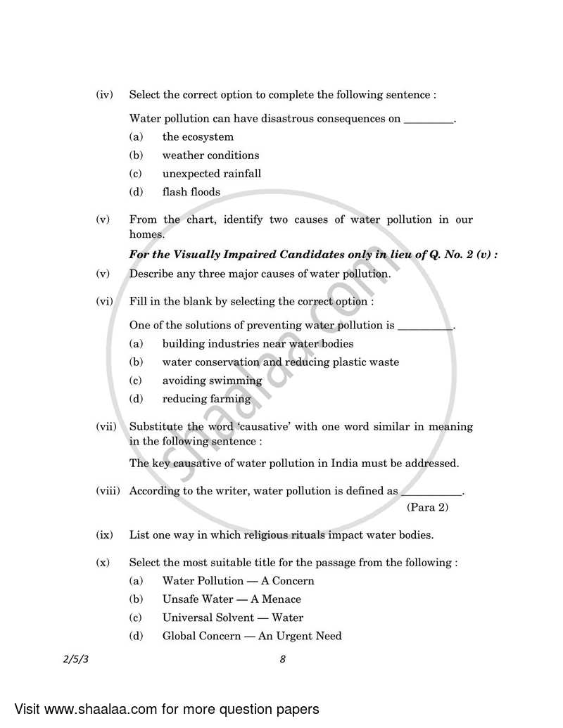 English - Language and Literature 2022-2023 Class 10 - CBSE (Central Board of Secondary Education) question paper with PDF download