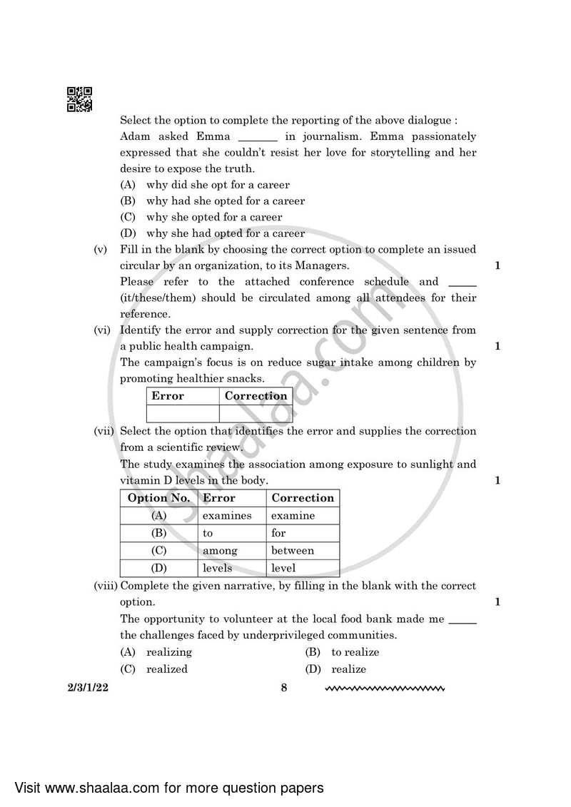 English - Language and Literature 2023-2024 Class 10 - CBSE (Central Board of Secondary Education) question paper with PDF download