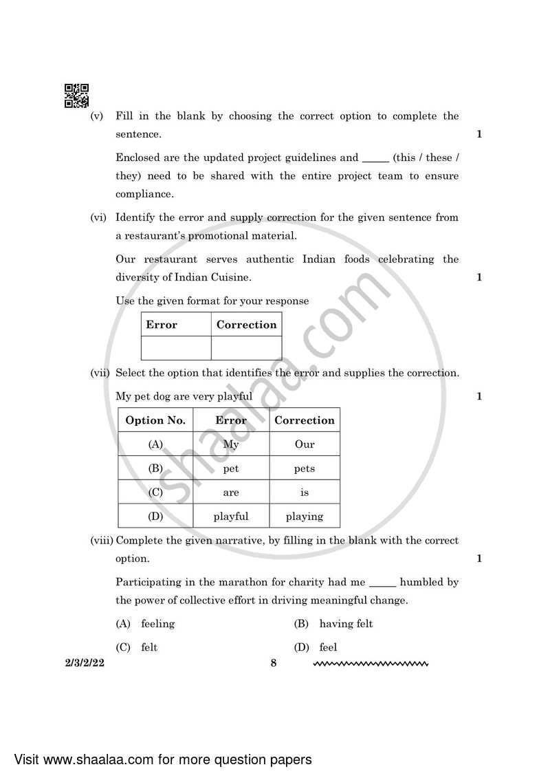 English - Language and Literature 2023-2024 Class 10 - CBSE (Central Board of Secondary Education) question paper with PDF download