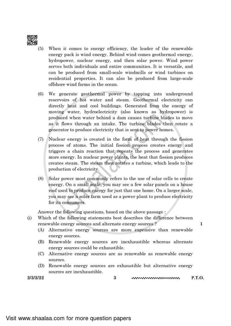 English - Language and Literature 2023-2024 Class 10 - CBSE (Central Board of Secondary Education) question paper with PDF download