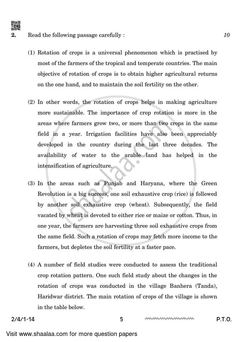 English - Language and Literature 2023-2024 Class 10 - CBSE (Central Board of Secondary Education) question paper with PDF download