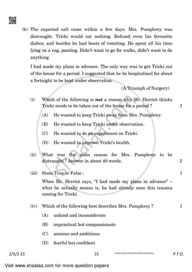 English - Language and Literature 2023-2024 Class 10 - CBSE (Central Board of Secondary Education) question paper with PDF download