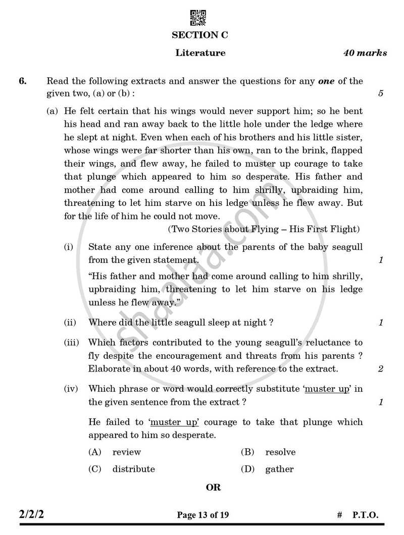 English - Language and Literature 2024-2025 Class 10 - CBSE (Central Board of Secondary Education) question paper with PDF download